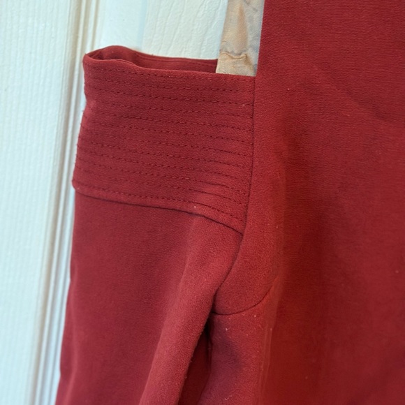 TALIE NK BRAZILIAN MAROON ZIPPER BACK WOOL BLEND dress - Picture 3 of 10